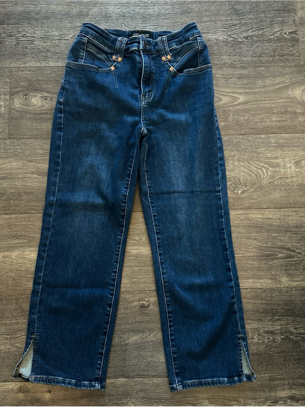 Judy Blue Dark Blue Straight Leg Ankle Jeans, size 5/27